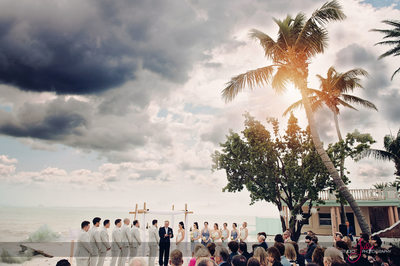 Ceremony by the water Sunny skies Key West, Florida