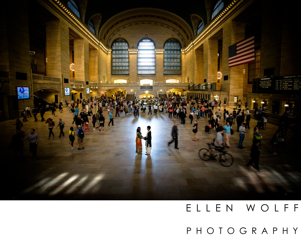 Grand Central Station engagement photo