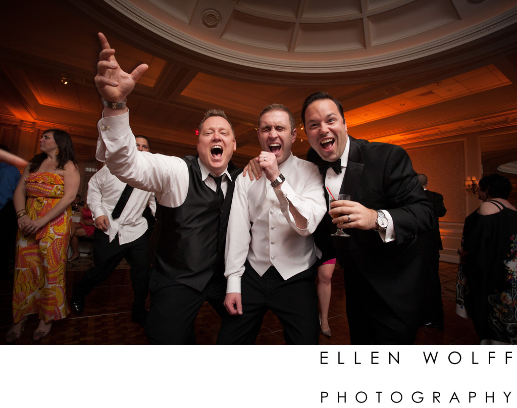 candid photo from a Muttontown Country Club Wedding