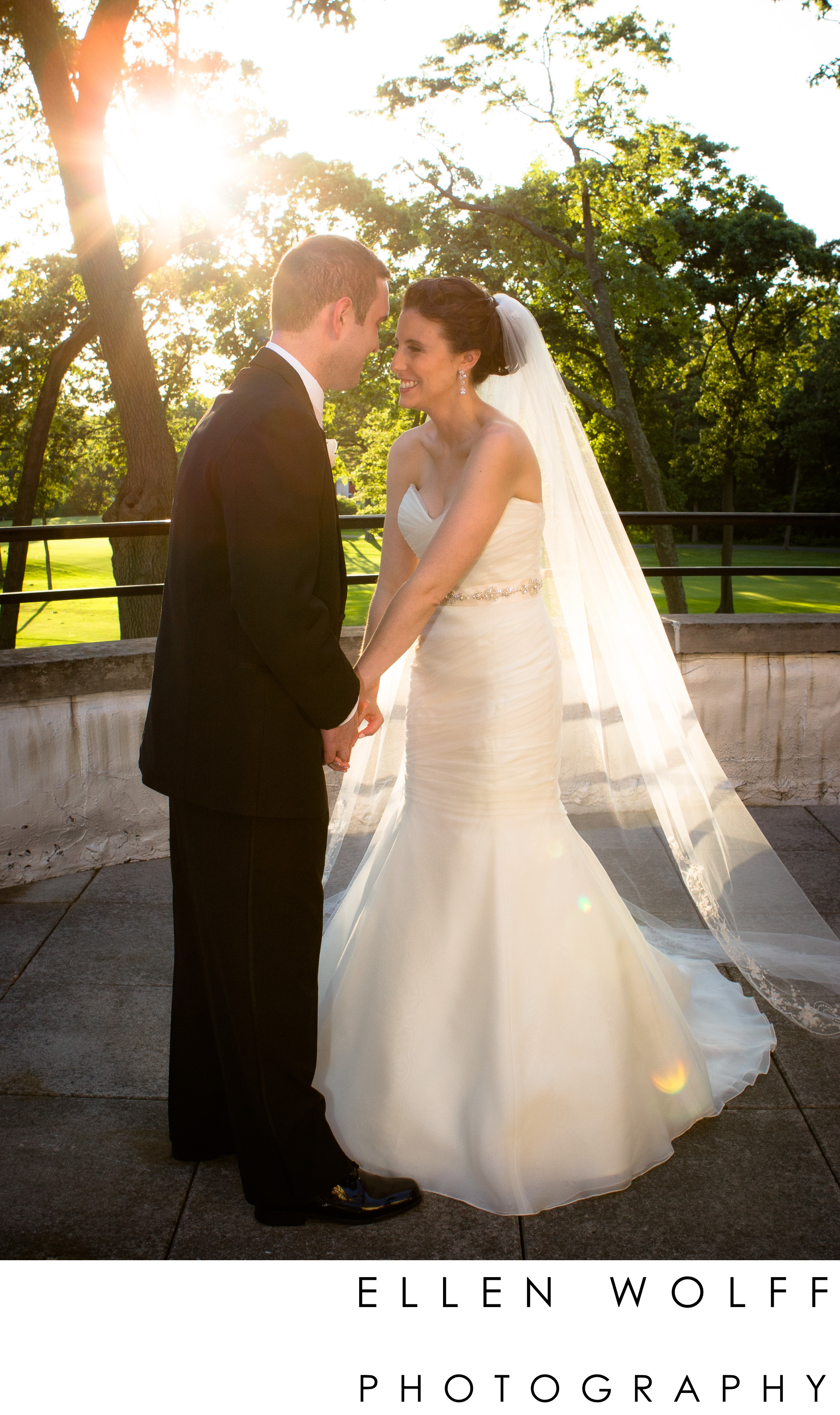 bride and groom at Muttontown Country Club Ellen Wolff Photography