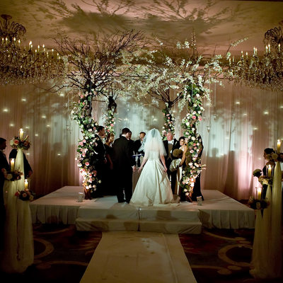 under the chuppah at the garden city hotel