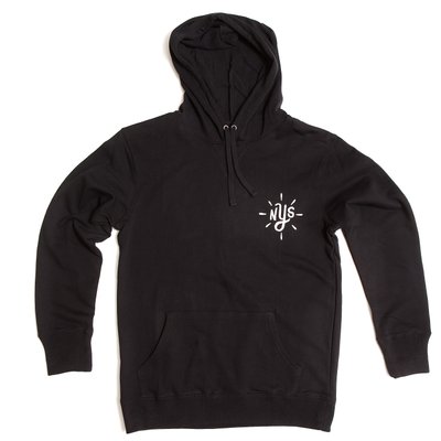 black cotton hooded sweatshirt