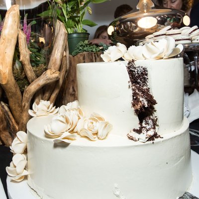 chocolate wedding cake photo