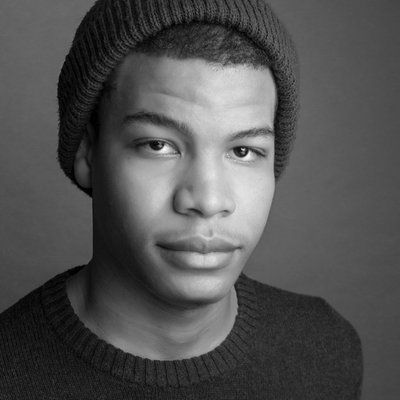 student headshot in black and white 