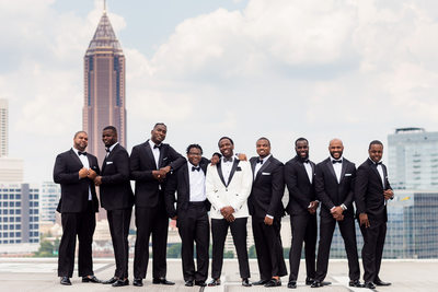 Groom and Groomsmen on Ventanas Helipad