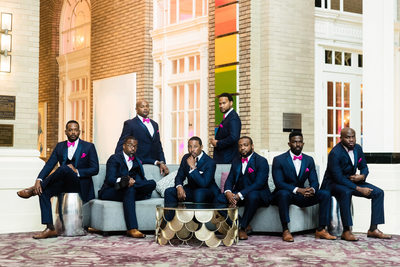 Dapper groomsmen at Georgian Terrace wedding