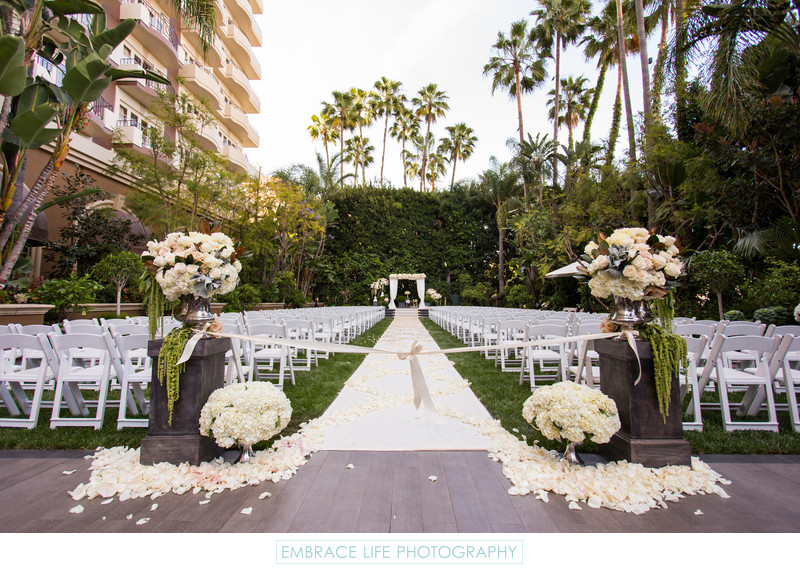 Four Seasons Los Angeles Wedding Ceremony Overview Décor Four Seasons Los Angeles Wedding Ceremony Overview