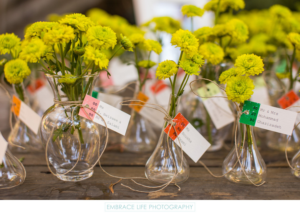 Calamigos Ranch Wedding in Malibu - Floral Place Cards