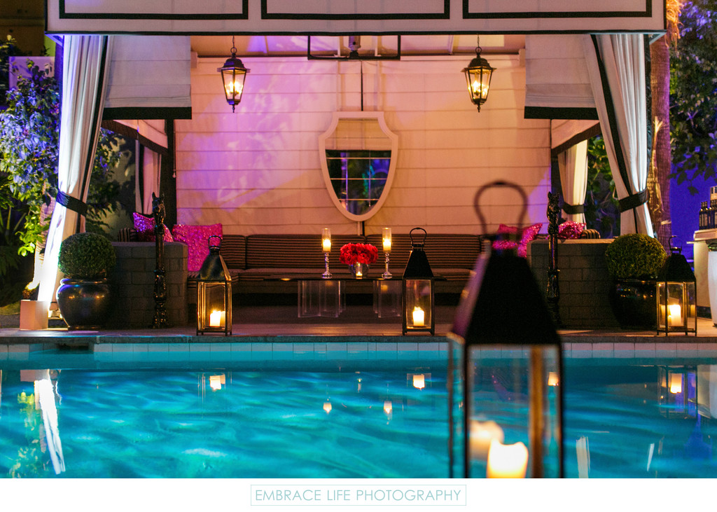Lanterns Light pool Cabana 