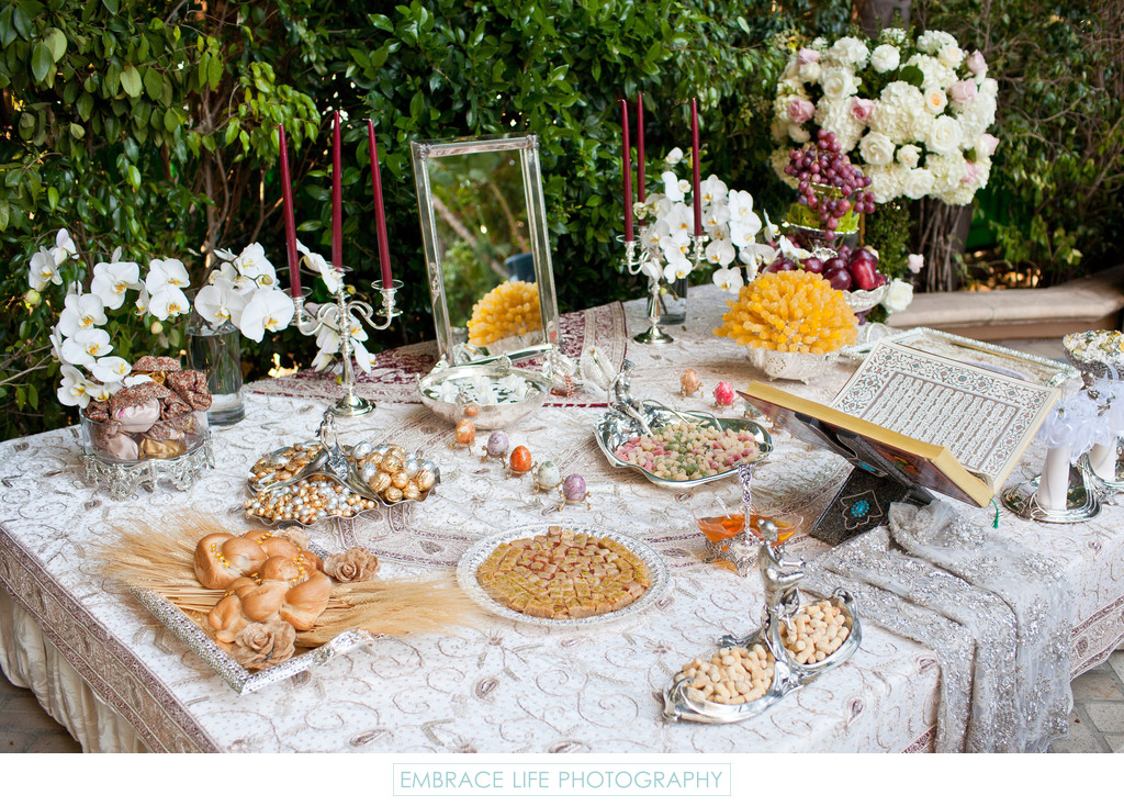 Persian Wedding Sofreh Aghd at Four Seasons Los Angeles