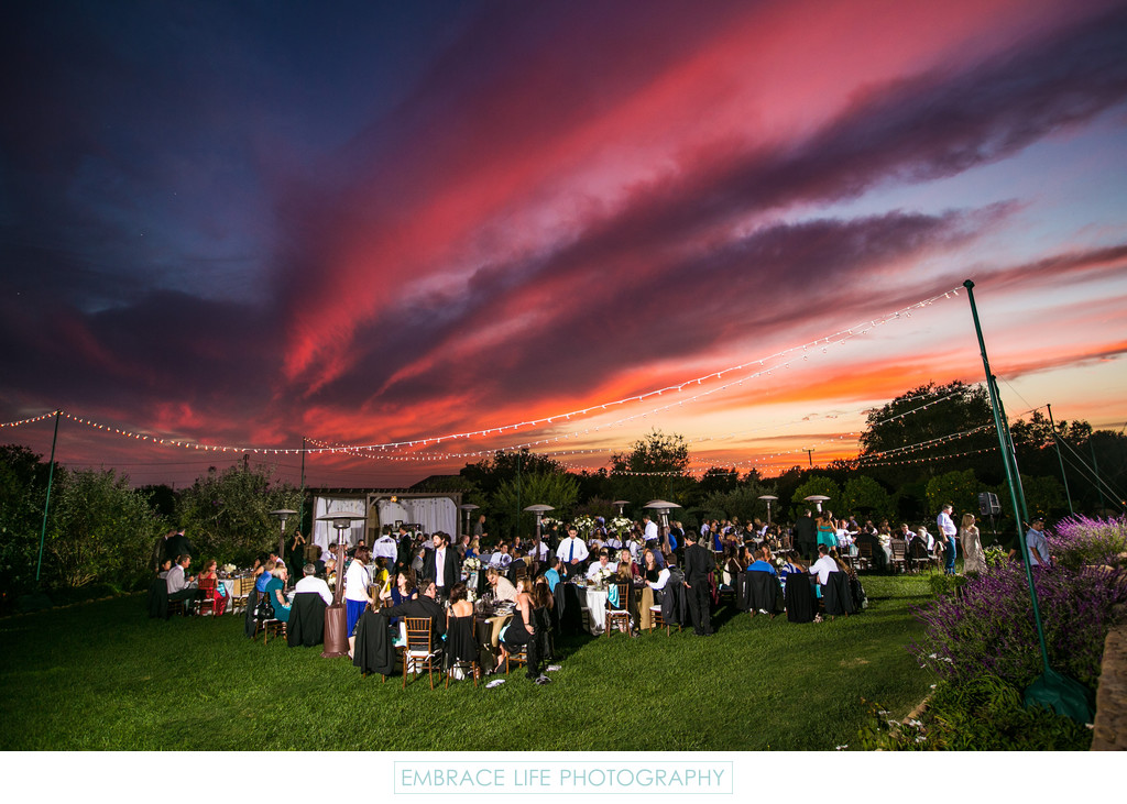 Sunset Over HeartStone Ranch Wedding Santa Barbara