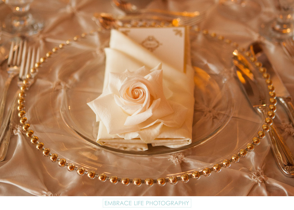 Elegant Crystal and Gold Placesetting