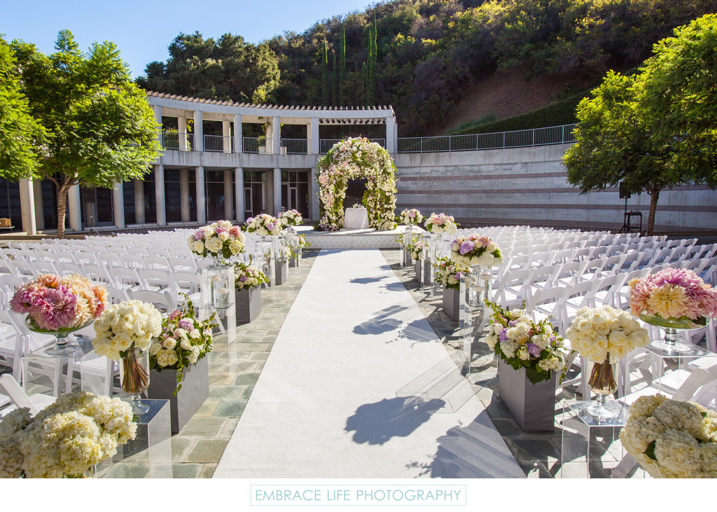 Skirball Culutral Center Wedding - Taper Courtyard