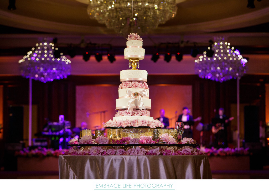 Six Tier Wedding Cake at Four Seasons Westlake Village