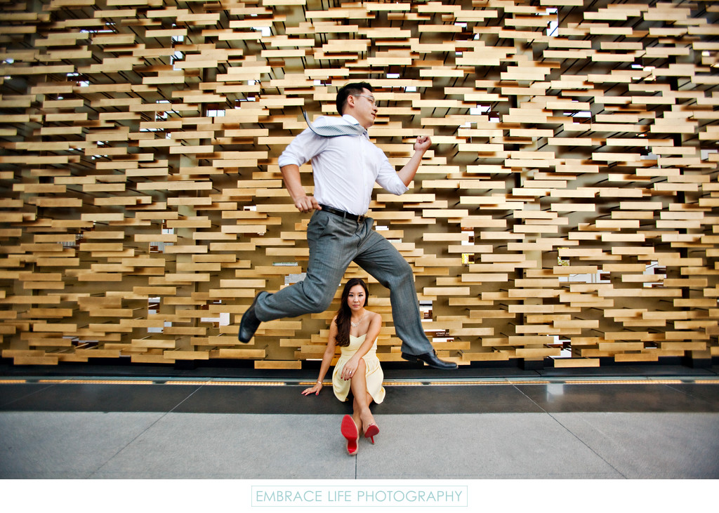 Fun Engagement Photography in Downtown Los Angeles