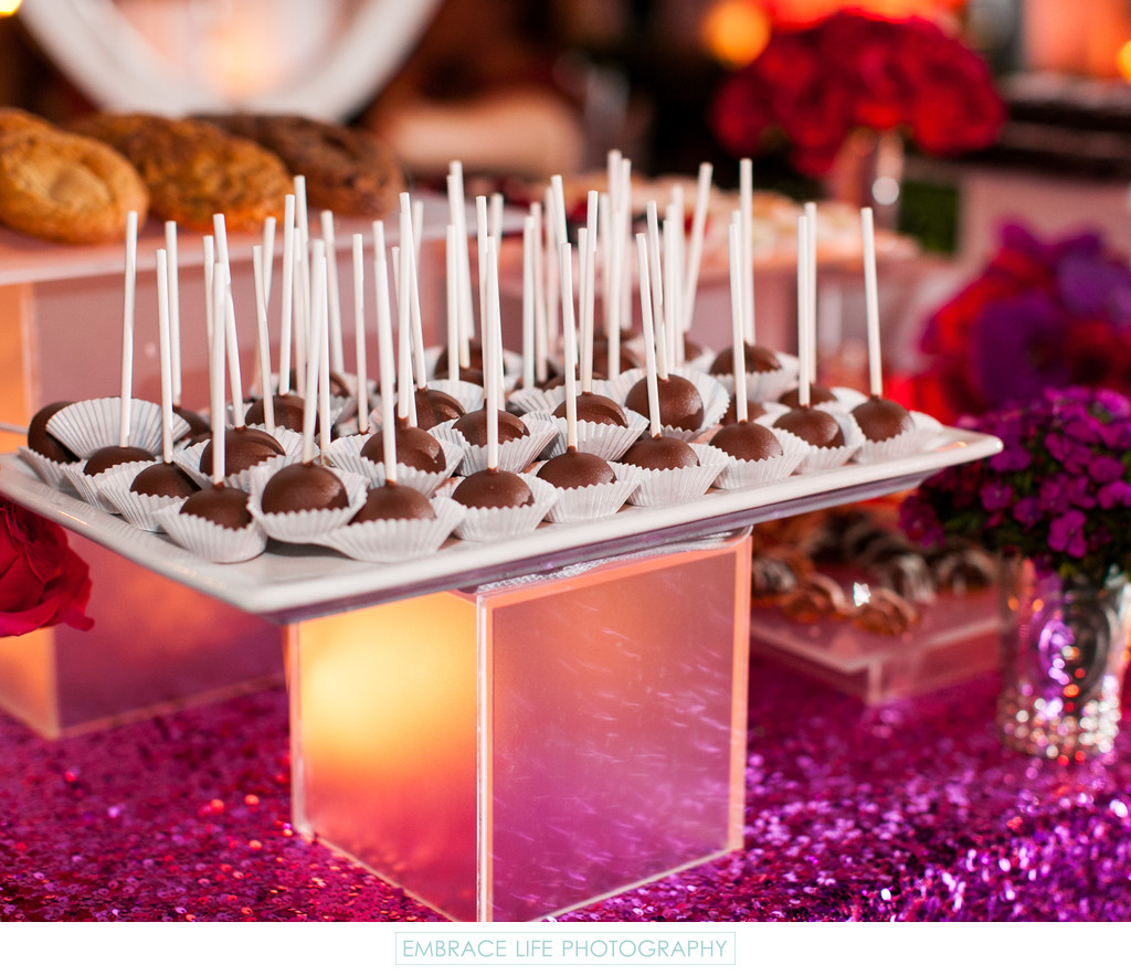 Raised Tray of Chocolate Covered Dessert Pops