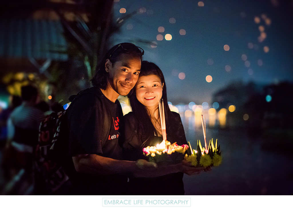 Newlyweds Celebrate the Loi Krathong Festival