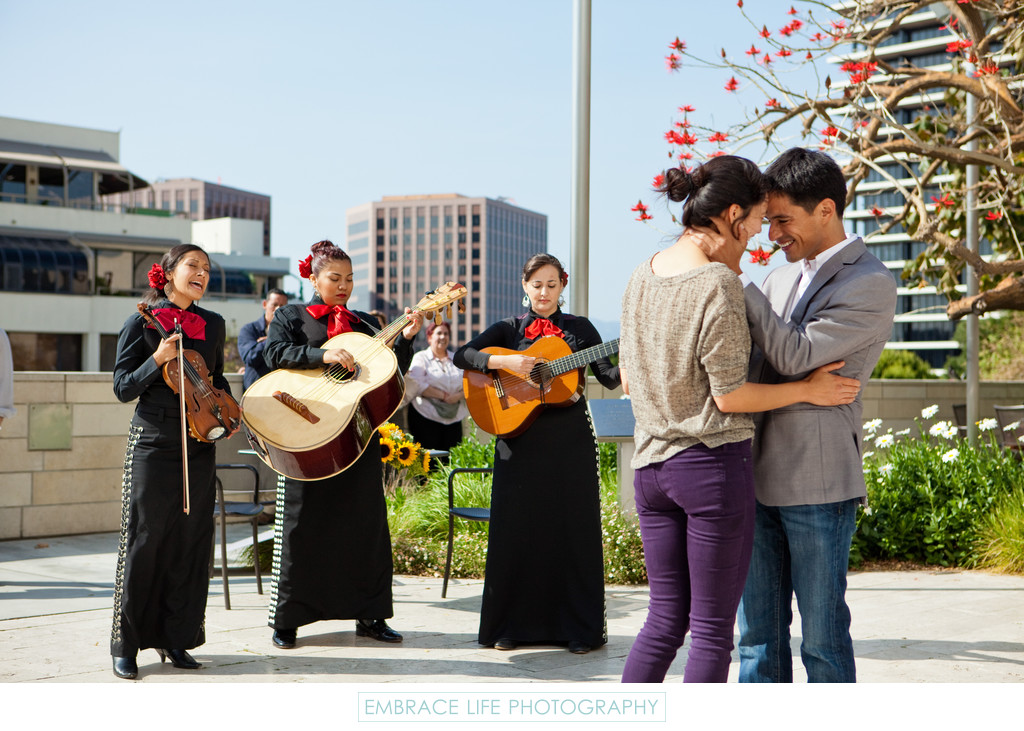 Mariachis Serenade Engagement Proposal in L.A.