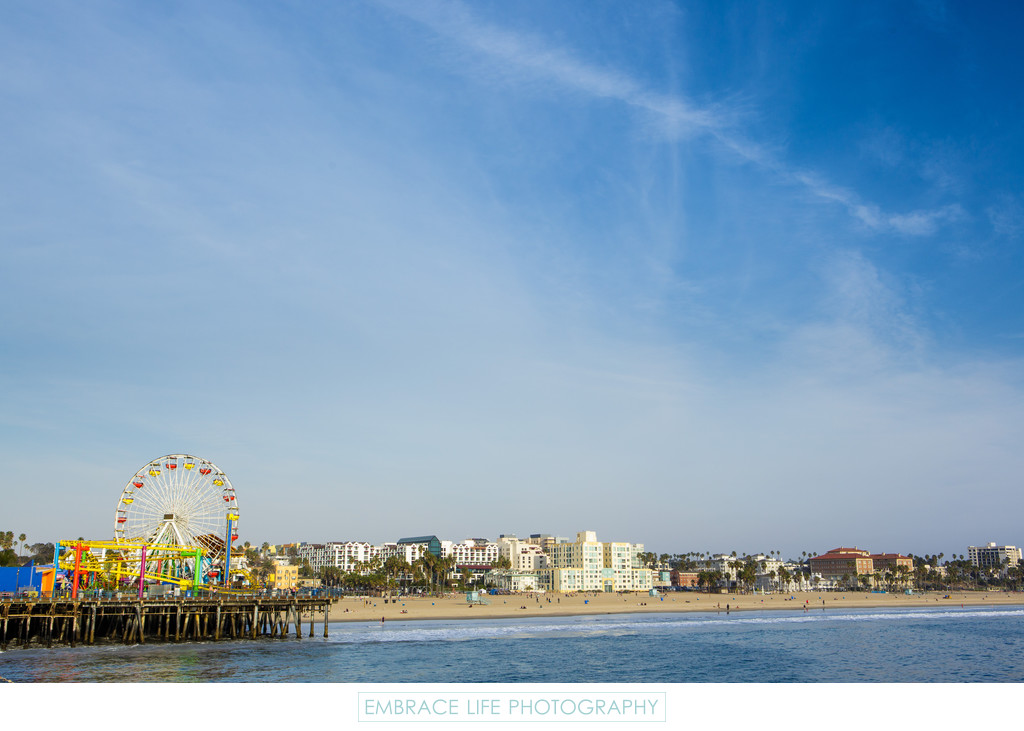 Santa Monica Ferris Wheel and Coastline