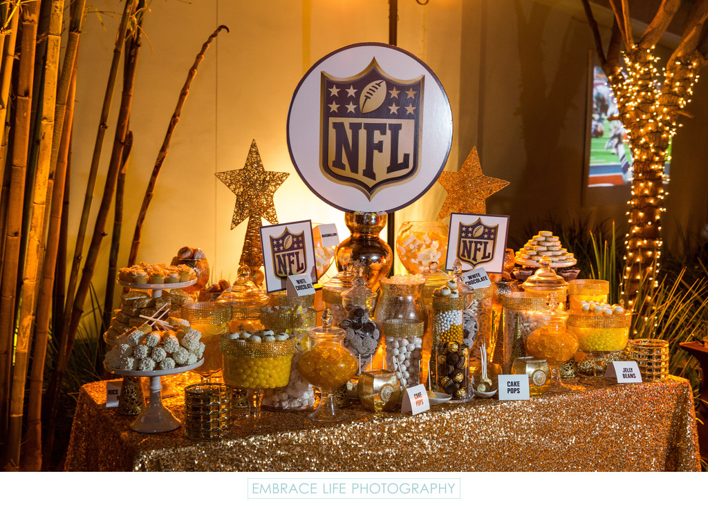 Incredible Gold Candy Table Display