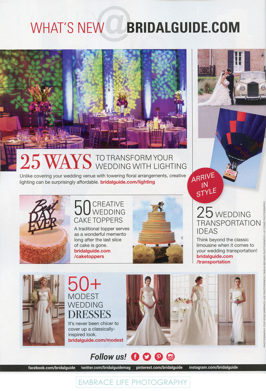 Bridal Guide Magazine - Wedding Lighting