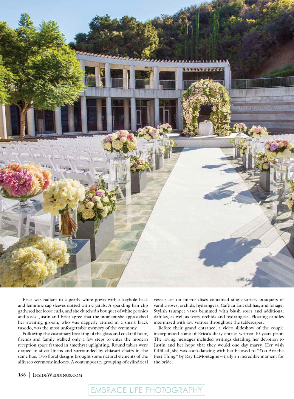 Skirball Center Wedding - Taper Courtyard Ceremony