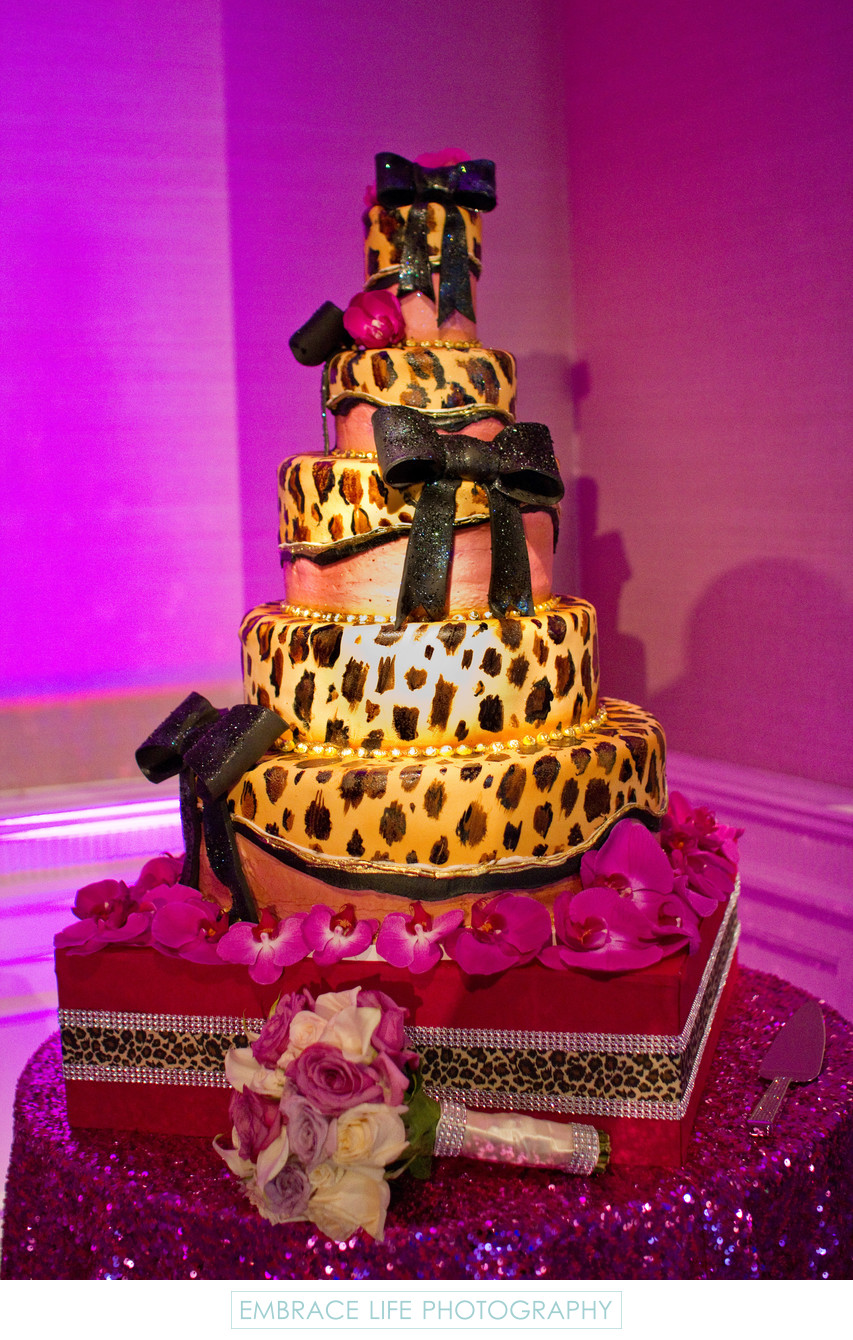 Leopard Print Wedding Cake