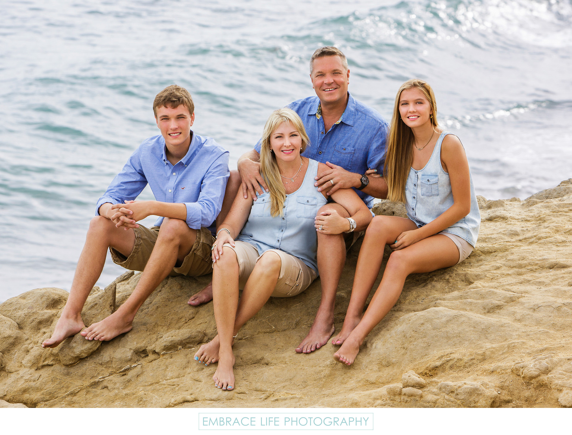Malibu Family Portrait on the Beach Los Angeles Family Portrait