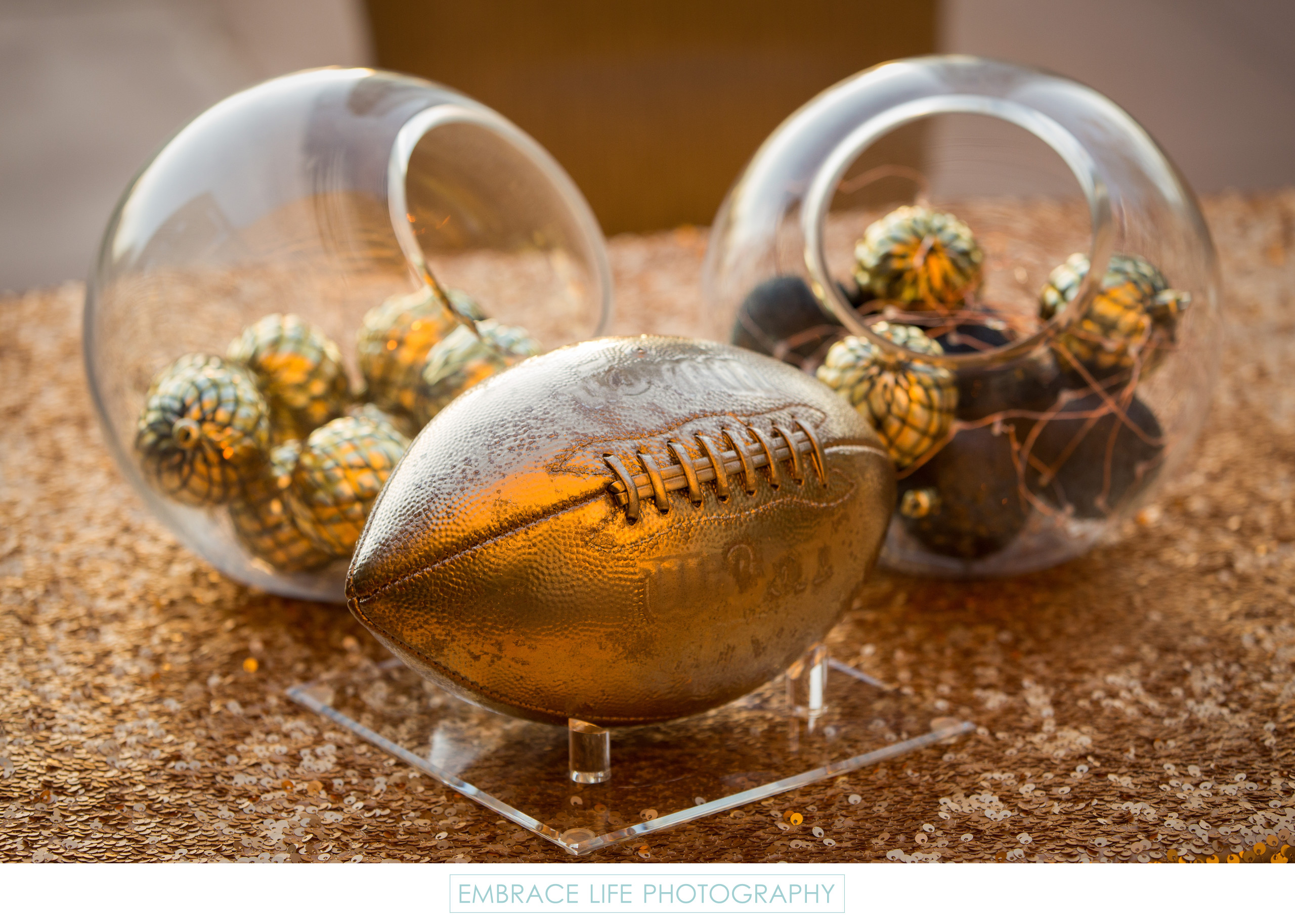 Creative Gold Holiday Centerpieces Los Angeles Corporate Event