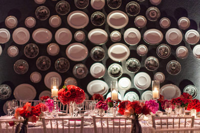 Contemporary Wall with Pattern of Plates