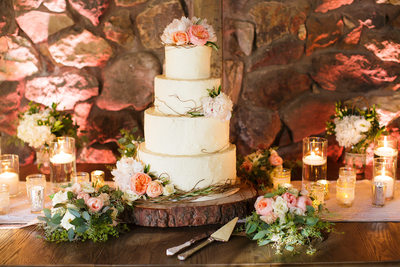 Rustic Wedding Cake Display