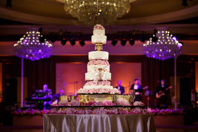Six Tier Wedding Cake at Four Seasons Westlake Village