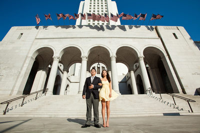 DTLA Engagement Session at Los Angeles City Hall