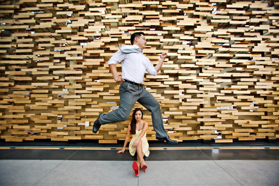 Fun Engagement Photography in Downtown Los Angeles
