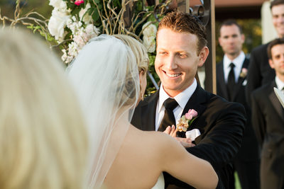 Smiling Groom at Wedding Ceremony