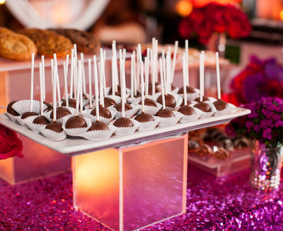 Raised Tray of Chocolate Covered Dessert Pops