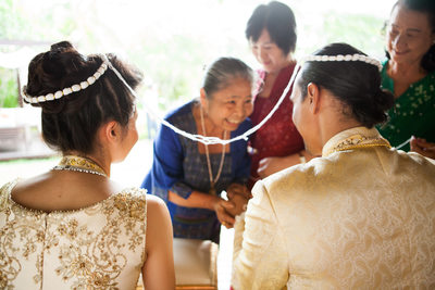Thai Wedding Tradition Sai Sin Thread Tying Ceremony