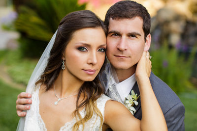 Gorgeous Bride and Groom Four Seasons Wedding Portrait
