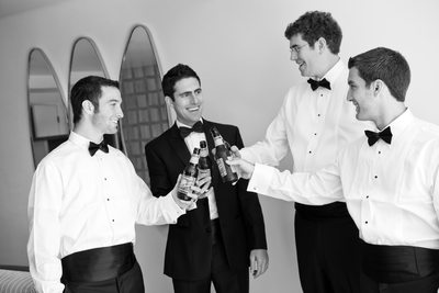 Groomsmen Toast the Groom on his Wedding Day