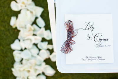 Wedding Ceremony Program w/ Leopard Ribbon