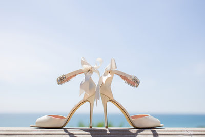 Bride's Heels with Ocean View