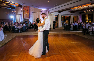 Couple's First Dance in Bel-Air Bay Club Dining Room
