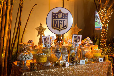 Incredible Gold Candy Table Display