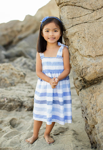 Portrait of a Child on the Beach in Santa Monica, CA