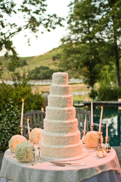 Malibu Wedding at Saddlerock Ranch - Cake Display