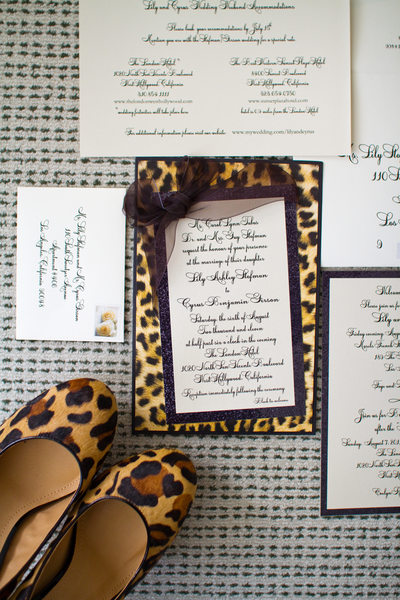 Leopard Print High Heels and Wedding Invitations