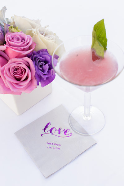 Specialty Cocktail and Custom Designed Napkin