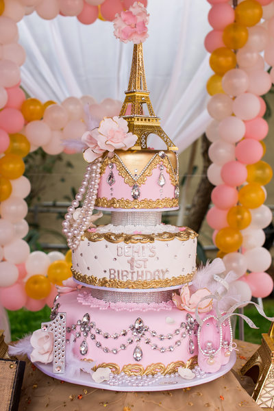 Stunning Eiffel Tower Birthday Cake 