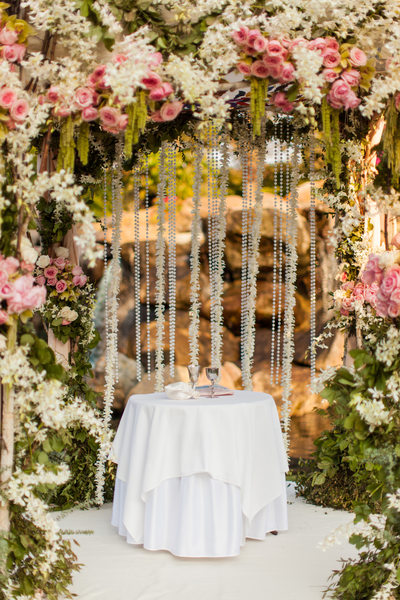 Orchid and Pearl Curtain Chuppah