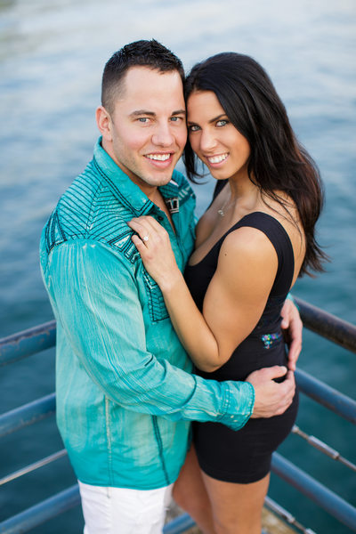 Engagement Couple Just After Santa Monica Proposal